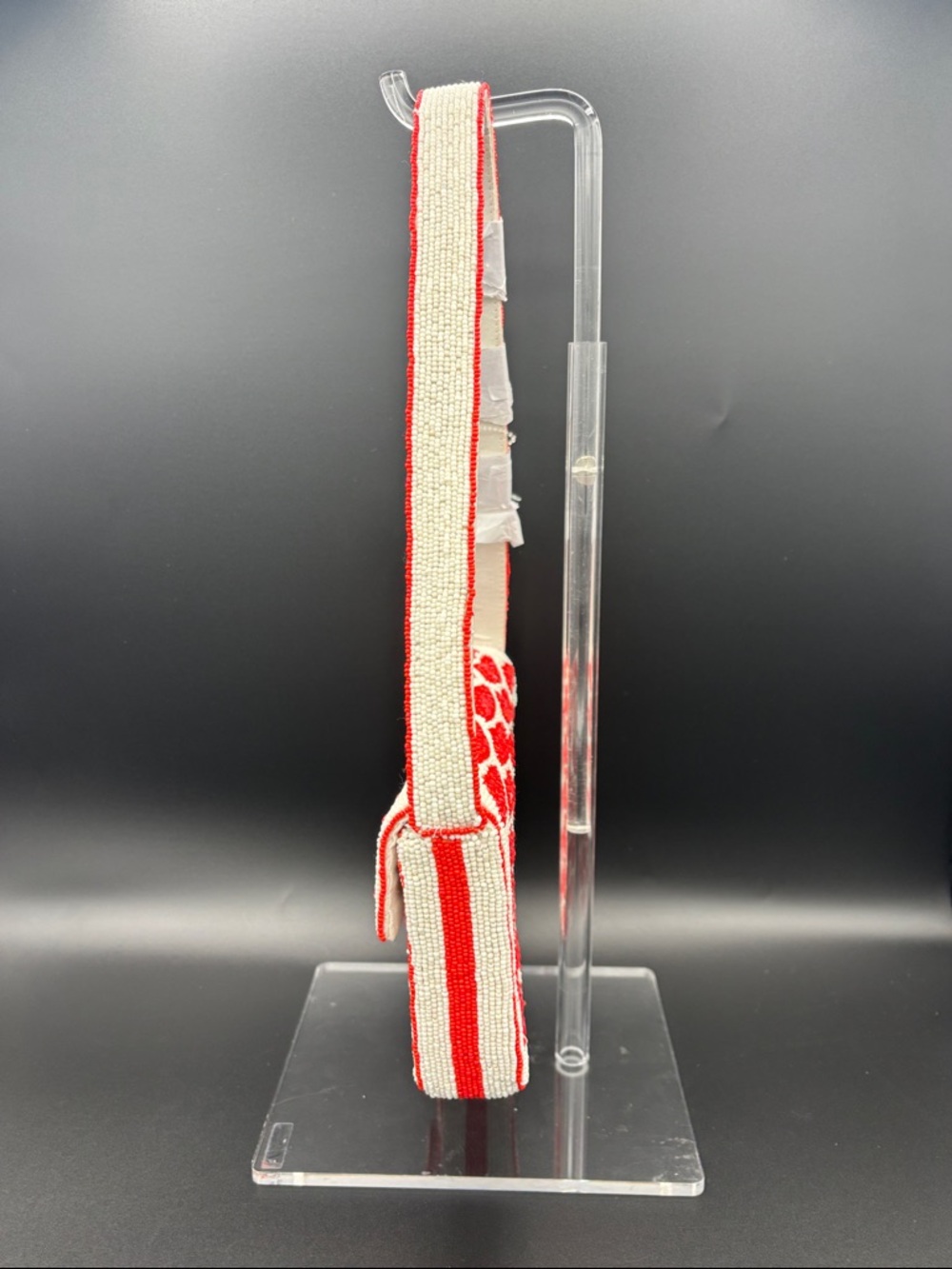 Anthropologie Fiona Beaded Red Lips Shoulder Bag - Red and White - Picture 4 of 11